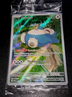 POKEMON SCARLET AND VIOLET SNORLAX SEALED PROMO CARD BLACK STAR SVP 051 - Image 1