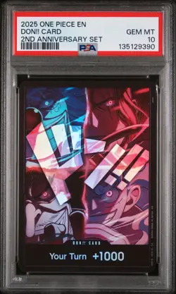 2025 ONE PIECE ENGLISH VERSION 2ND ANNIVERSARY SET DON!! CARD PSA 10 - Image 1