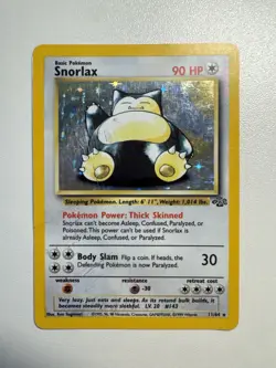 Snorlax Jungle 11/64 Holo Vintage Pokemon Card WOTC - Damaged - Image 1