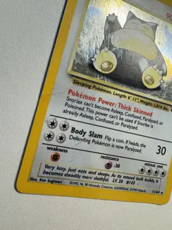 Snorlax Jungle 11/64 Holo Vintage Pokemon Card WOTC - Damaged - Image 2
