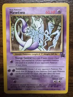 Pokemon TCG Mewtwo Wizards Black Star Promo Card and Machamp Black Star - Image 1
