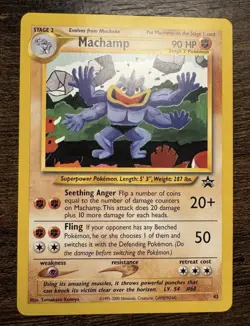 Pokemon TCG Mewtwo Wizards Black Star Promo Card and Machamp Black Star - Image 2
