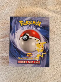 1999 Pokemon Starter Gift Box (Incomplete) Boxes, Playmat, Booklets. No Cards. - Image 1