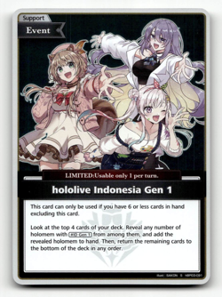hololive OFFICIAL CARD GAME hololive Indonesia Gen 1 (S) - Elite Spark - Image 1
