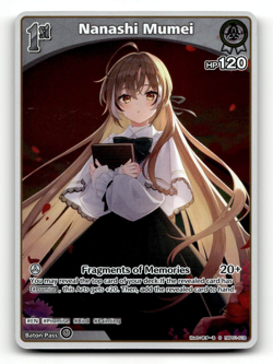 hololive OFFICIAL CARD GAME Nanashi Mumei (S) - Blooming Radiance - Image 1