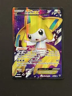 Pokemon TCG Jirachi EX Ultra-Rare Full-Art Holo Card 98/101 Plasma Blast - Image 1