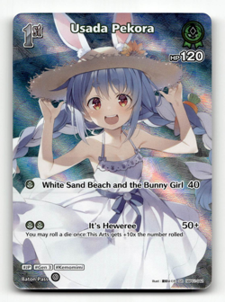 hololive OFFICIAL CARD GAME Usada Pekora (SR) (hBP01-042) - Blooming Radiance - Image 1