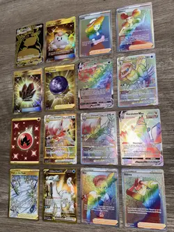 Rainbow & Gold lot of 16 Pokemon TCG Cards NM/M - Image 2