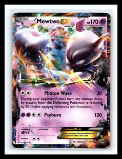 💥 Mewtwo EX - 61/162 - Pokemon Breakthrough XY Ultra Rare Card Holo - Image 1