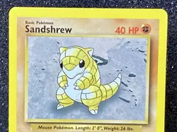 Sandshrew (62/102) ~ NM [Base Set Unlimited] Vintage 1999 WotC Pokemon TCG Card - Image 2