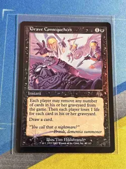 Magic the Gathering MTG Judgment GRAVE CONSEQUENCES Foil - Image 1