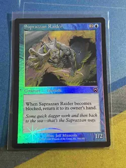 Magic the Gathering MTG Mercadian Masques SAPRAZZAN RAIDER Foil - Image 1