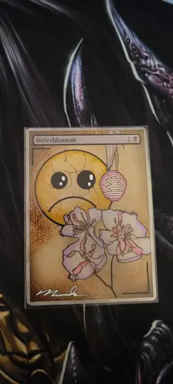 MTG ALTER: Bitterblossom, by Mr Forest. Full art alter - Image 1