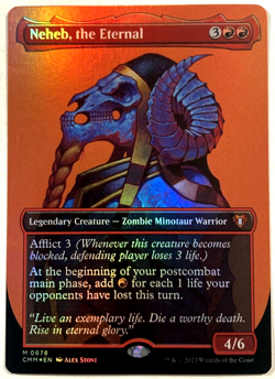 MTG Neheb, the Eternal BORDERLESS FOIL Commander Masters 678 NM - Image 1