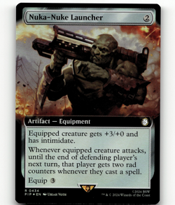 FOIL - MTG Nuka-Nuke Launcher (Extended Art) - Universes Beyond: Fallout - Image 1