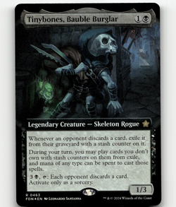 FOIL - MTG - Tinybones, Bauble Burglar (Extended Art) #463 - Foundations - Image 1