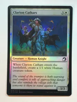 MTG Innistrad: Midnight Hunt Clarion Cathars 14 Foil NM/M - Image 1