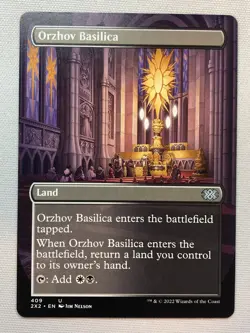 MTG Double Masters 2022 Orzhov Basilica (Borderless) 409 NM/M - Image 1