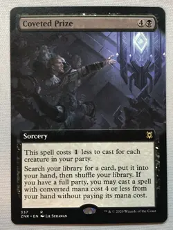 MTG Zendikar Rising Coveted Prize (Extended Art) 337 NM/M - Image 1