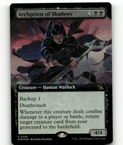 FOIL - MTG Archpriest of Shadows (Extended Art) 356 March of the Machine Rare - Image 1