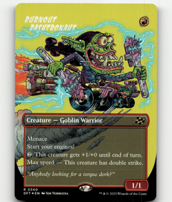 FOIL - MTG Burnout Bashtronaut (Borderless) #340 - Aetherdrift - Image 1