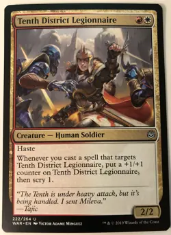 MTG Tenth District Legionnaire War of the Spark 222/264 Regular Uncommon - Image 1