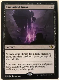 MTG Unmarked Grave Modern Horizons 2 106/303 Regular Rare - Image 1