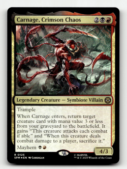FOIL - MTG - Carnage, Crimson Chaos #125 - Marvel's Spider-Man - Image 1