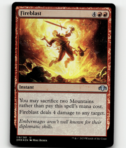 MTG Fireblast FOIL Dominaria Remastered Uncommon - Image 1