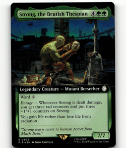 FOIL - MTG Strong, the Brutish Thespian (Extended Art) - Universes Beyond: Fallo - Image 1