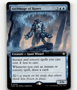 MTG - Archmage of Runes (Extended Art) #450 - Foundations - Image 1