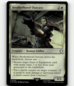 FOIL - MTG Brotherhood Outcast - Universes Beyond: Fallout - Image 1
