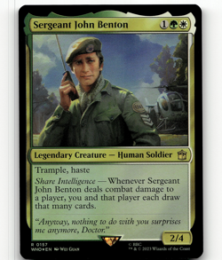 FOIL - MTG Sergeant John Benton 157 - Universes Beyond: Doctor Who - Image 1