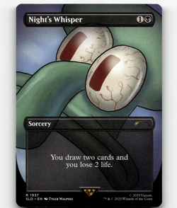 MTG Secret Lair X SpongeBob - Night's Whisper #1937 - Image 1