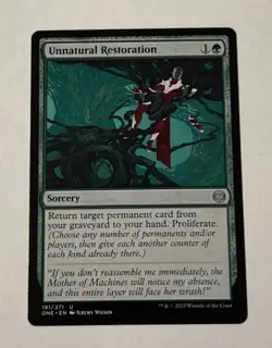 MTG Unnatural Restoration - Phyrexia: All Will Be One LP - Image 1