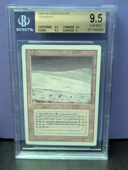 Tundra * REVISED * DUAL LAND * BGS 9.5 Gem Mint (9.5/9.5/9.5/9) * Magic MtG Rare - Image 1