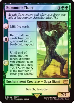 FIN Foil SUMMON: TITAN 1x Rare Magic Final Fantasy MTG NM - Image 1