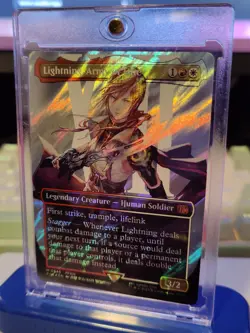 Magic MTG Final Fantasy Lightning, Army of One *Surge Foil* 0545 *NM - Image 1