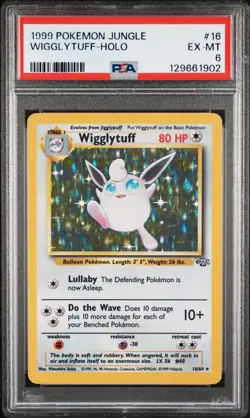 1999 POKEMON JUNGLE #16 WIGGLYTUFF-HOLO PSA 6 - Image 1