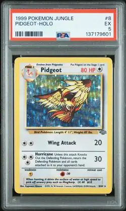 1999 POKEMON JUNGLE #8 PIDGEOT-HOLO PSA 5 - Image 1
