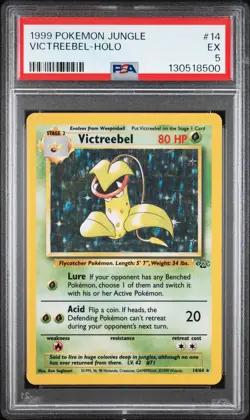 1999 POKEMON JUNGLE #14 VICTREEBEL-HOLO PSA 5 - Image 1