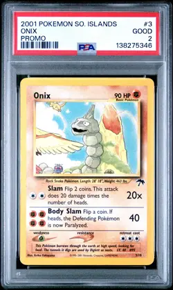 2001 POKEMON SOUTHERN ISLANDS PROMO #3 ONIX PSA 2 - Image 1