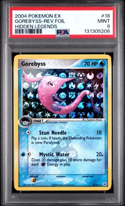 2004 POKEMON EX HIDDEN LEGENDS #18 GOREBYSS-REVERSE FOIL PSA 9 - Image 1