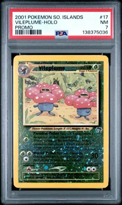 2001 POKEMON SOUTHERN ISLANDS PROMO #17 VILEPLUME-HOLO PSA 7 - Image 1