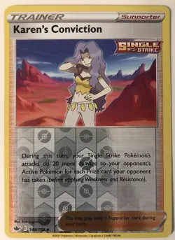 Pokemon Chilling Reign Karen's Conviction 144/198 NM/M - Image 1