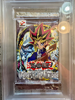 Yu-Gi-Oh! Metal Raiders 1st Edition Booster Pack PSA 9 Mint - Image 5