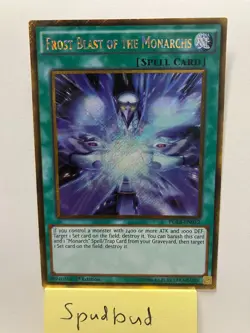 Frost Blast Of The Monarchs Gold Secret Rare PGL3-EN012 (LP 1st Ed) - Image 1