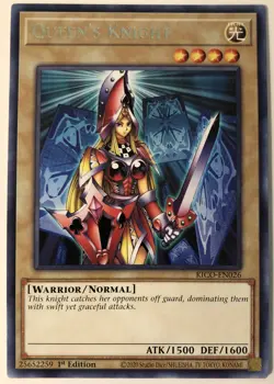 Yugioh King's Court KICO-EN026 Queen's Knight Rare NM/M - Image 1