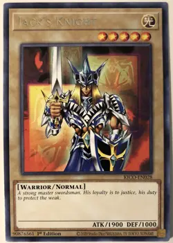 Yugioh King's Court KICO-EN028 Jack's Knight Rare NM/M - Image 1