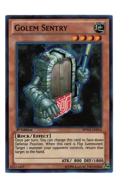 Yugioh- 1X Golem Sentry - Super Rare - 1st Edition - BPW2-EN014 - Light Play - Image 1